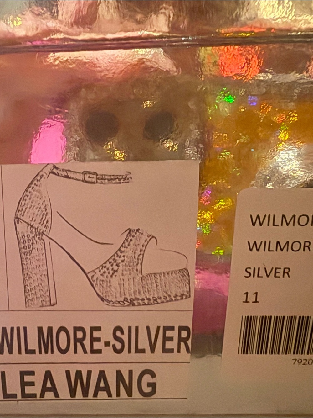Lea Wang Wilmore Silver Platform Sandal - Silver